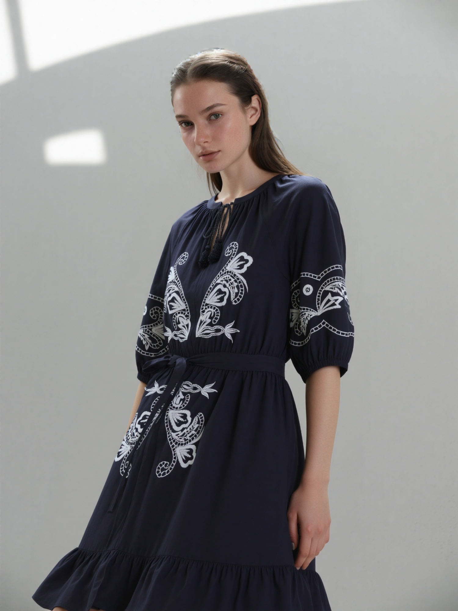 Randy Embroidered Short Dress
