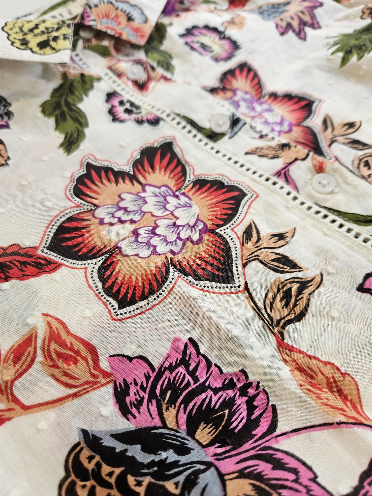 Marta Floral Border Short Dress