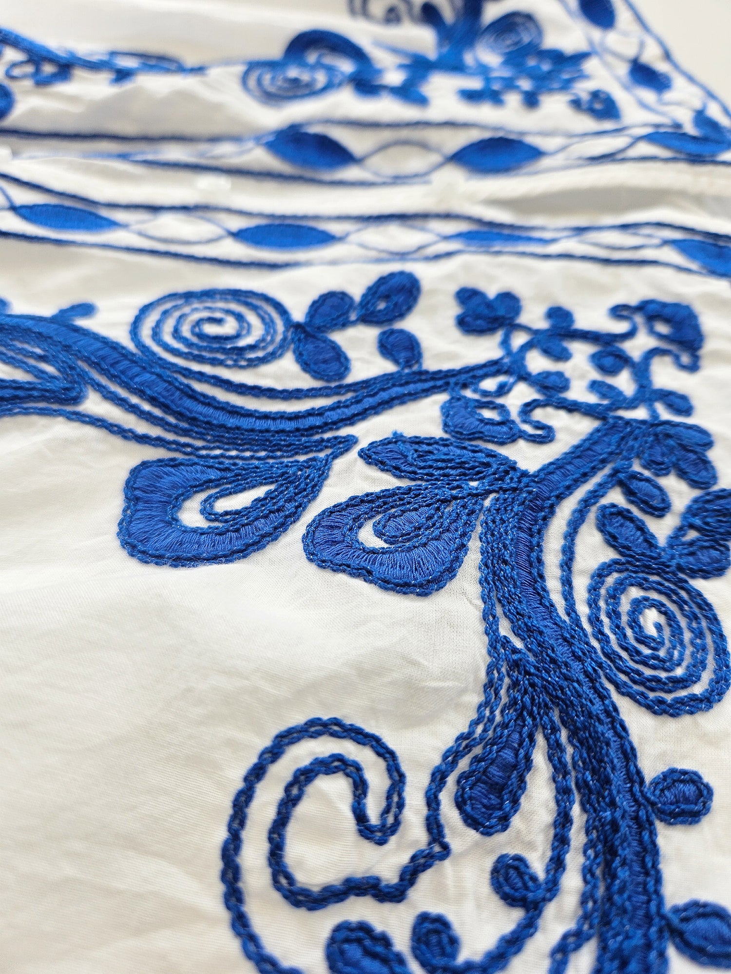 Lucita Blue Embroidered Blouse