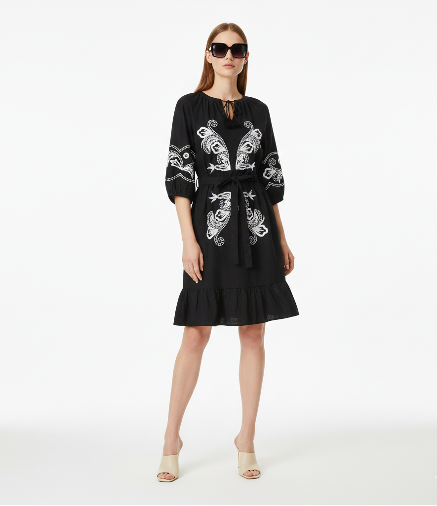 Randy Embroidered Short Dress