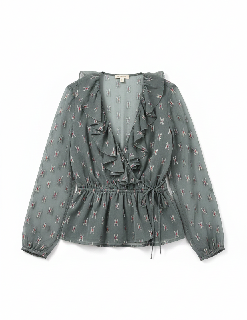 Imelda Wrap Frill Blouse