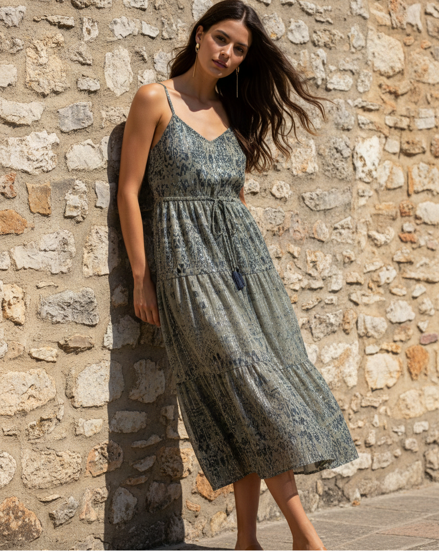 Landra Metallic Dress