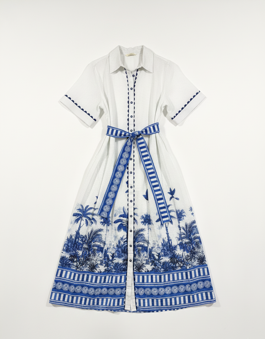 Krista Belted Midi Dress