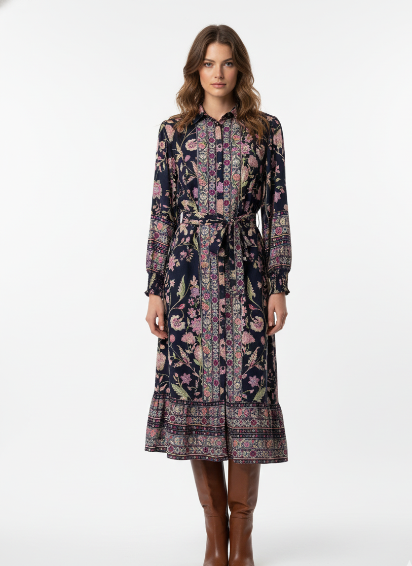 Matis Border Shirt Dress