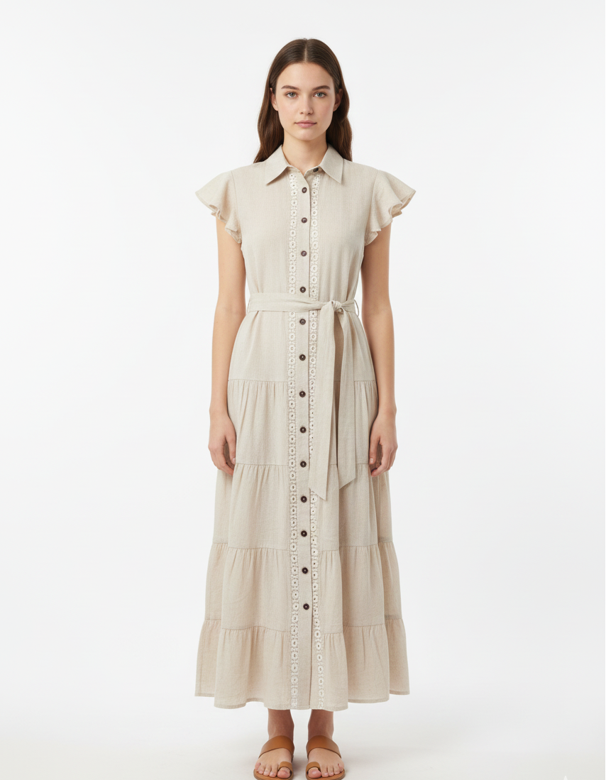 Zoya Belted Maxi Dress