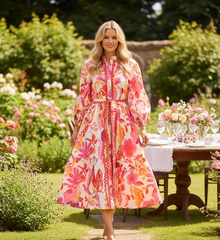 Iola Ric Rac Midi Dress