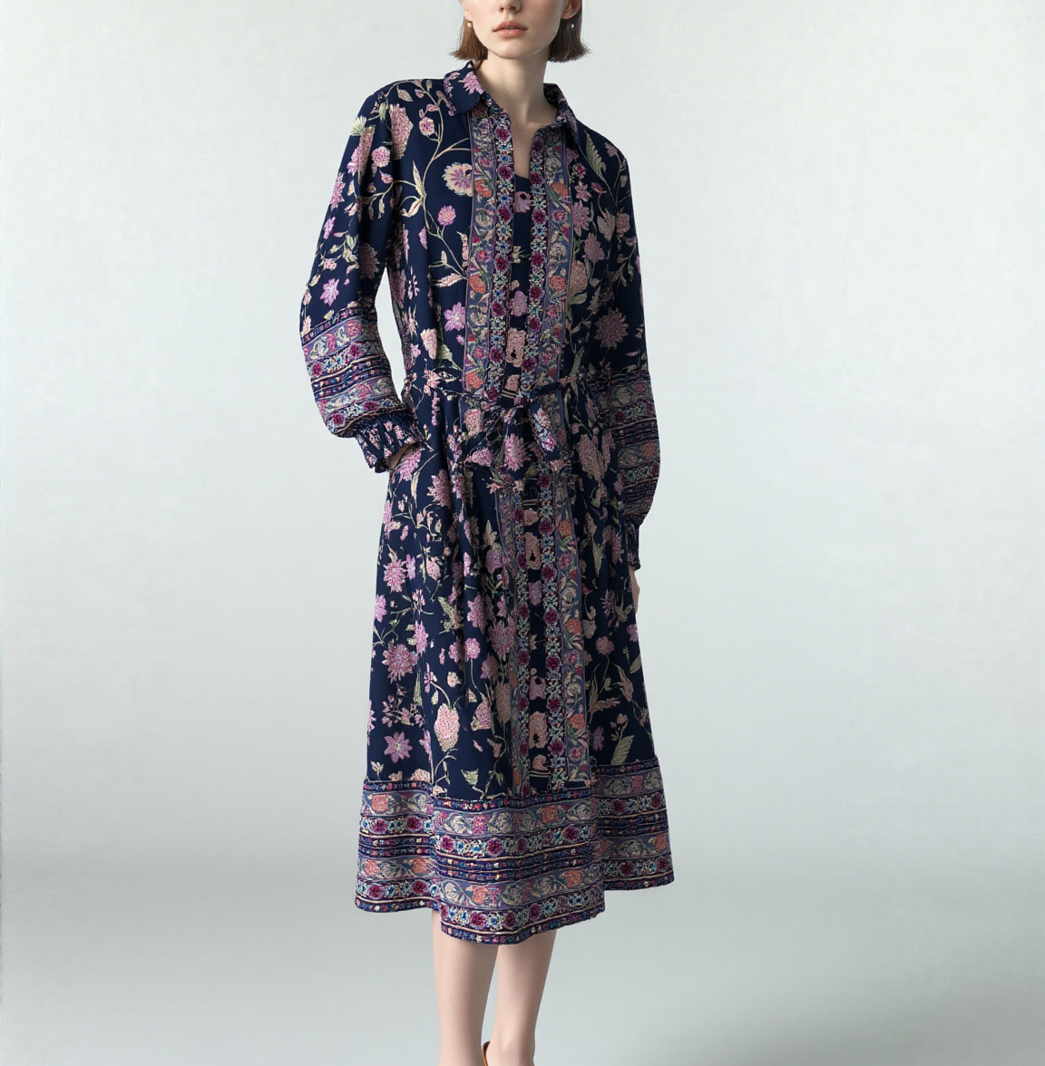 Matis Border Shirt Dress