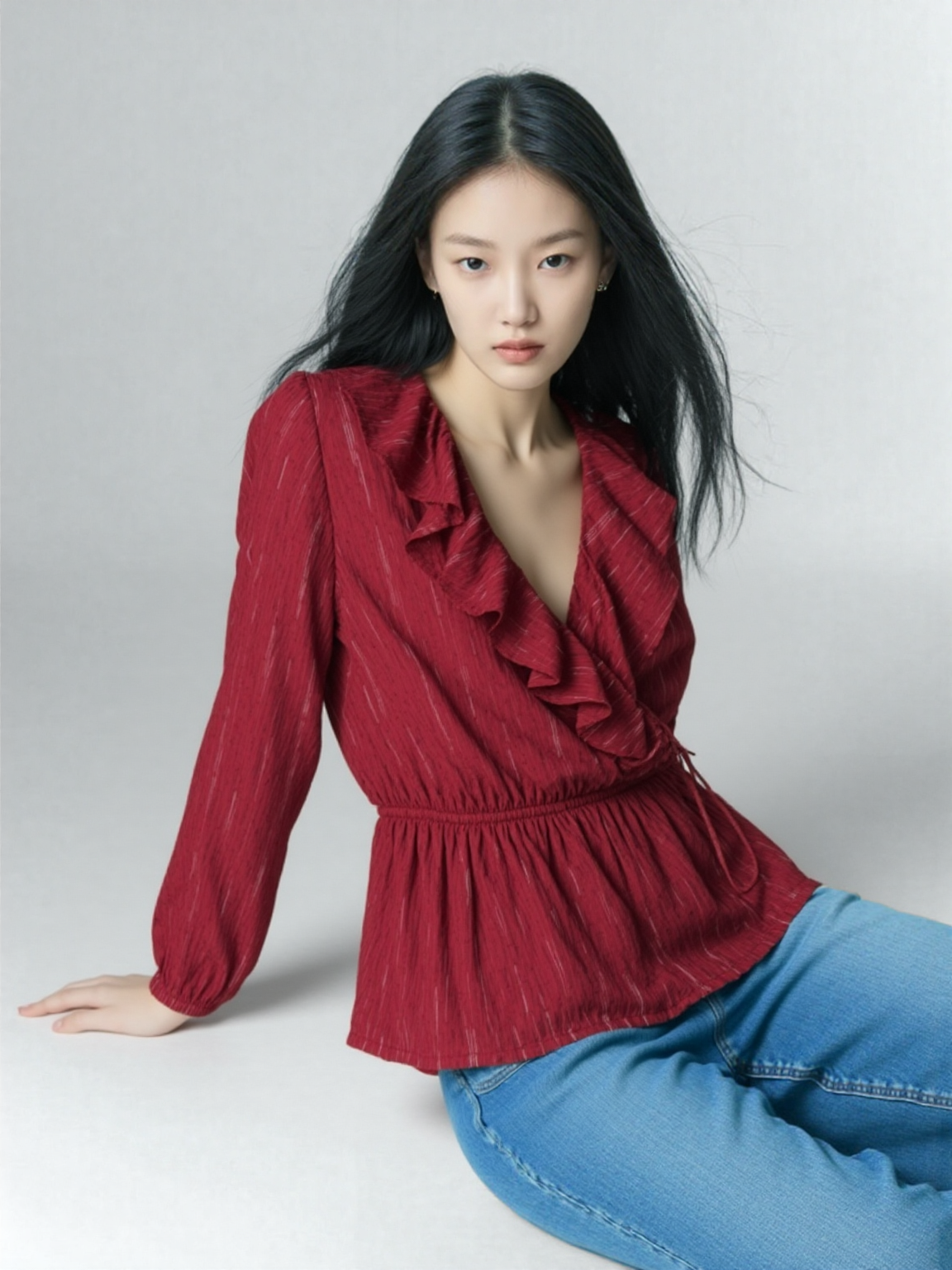 Imelda Wrap Frill Blouse