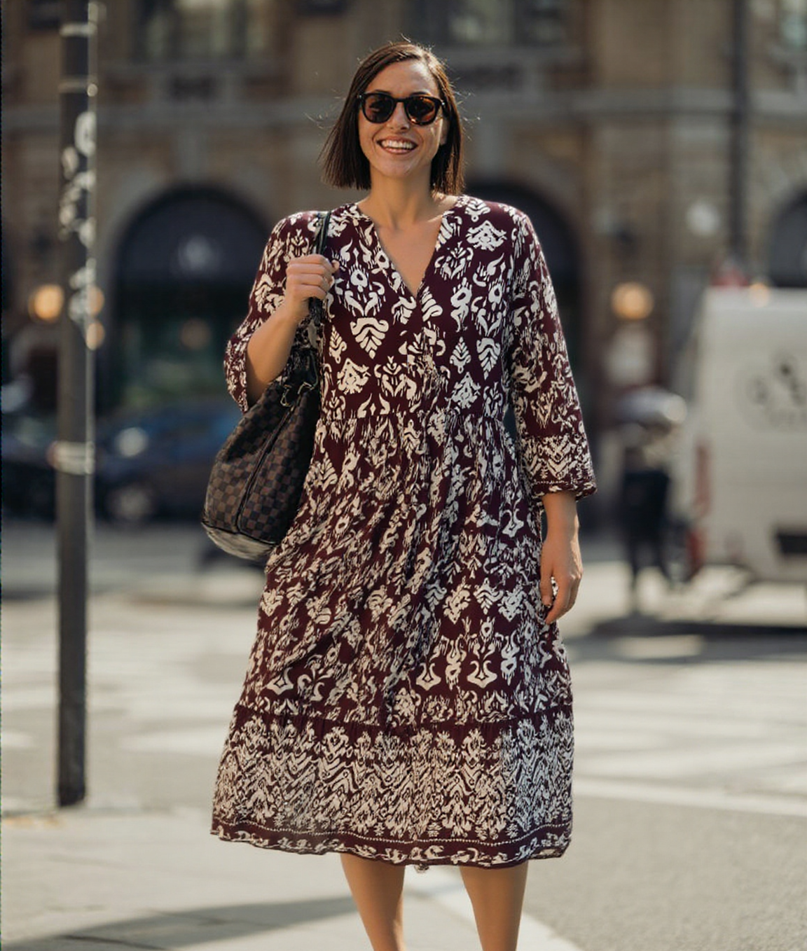 Jordan Aztec Midi  Dress