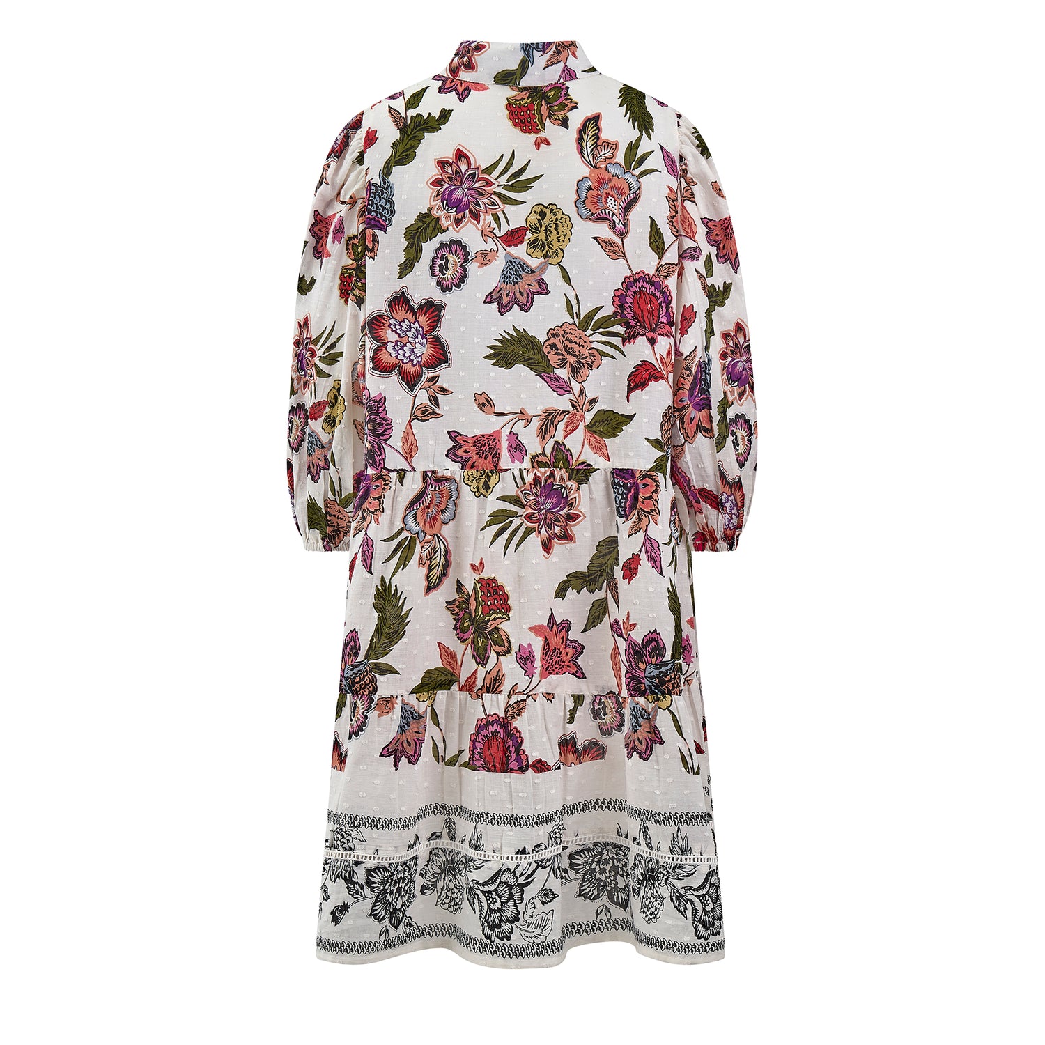 Marta Floral Border Short Dress