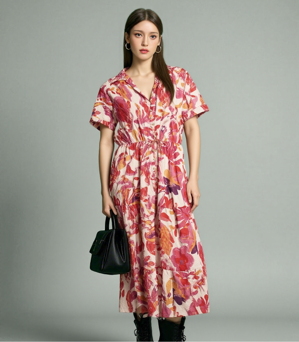 Gabriella Floral Midi Dress