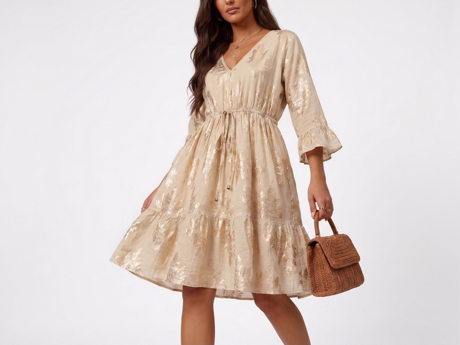 Paulina Metallic Dress