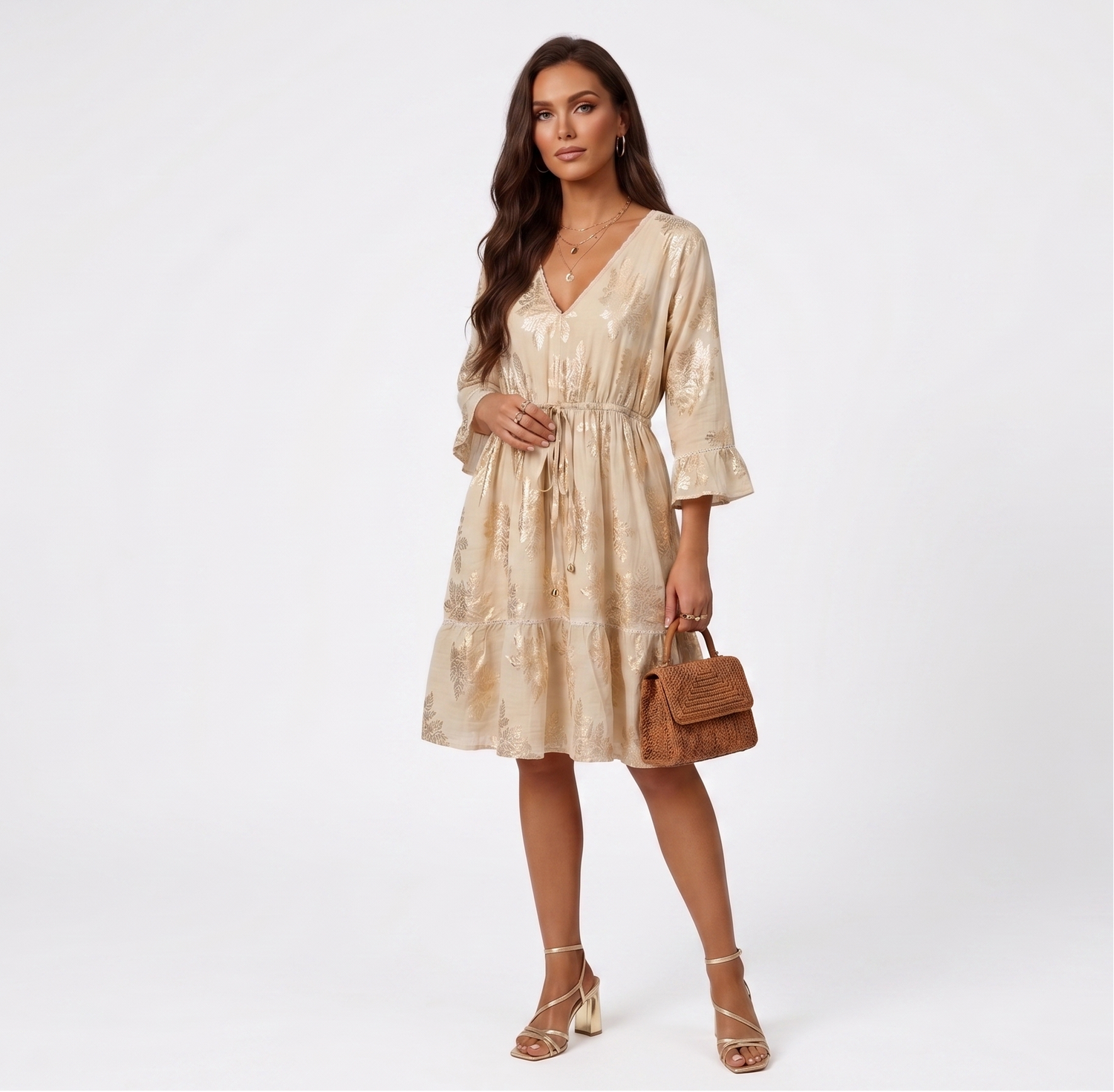 Paulina Metallic Dress