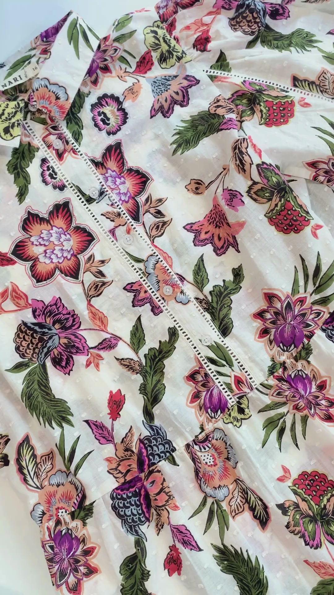Marta Floral Border Short Dress